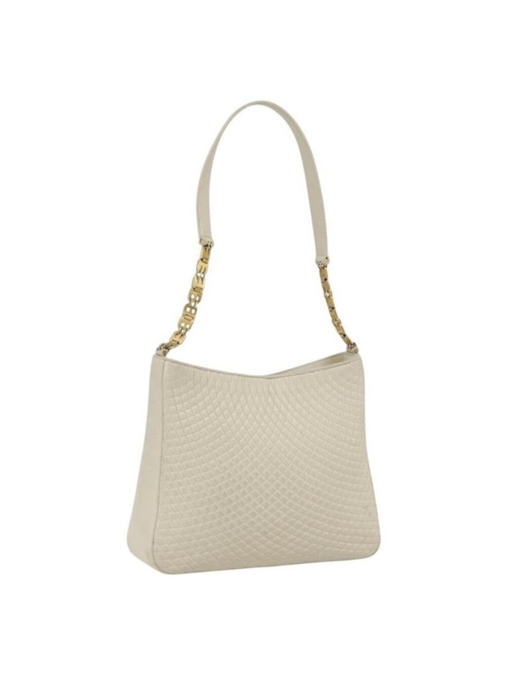 Authentic BALLY Shoulder Bag Leather Ivory Gold - Picture 1 of 16